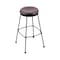 Holland Bar Stool Co 25" Stationary Counter Stool, Black Wrinkle, Dark Cherry Oak Seat 303025BWDCOak - alternate 1